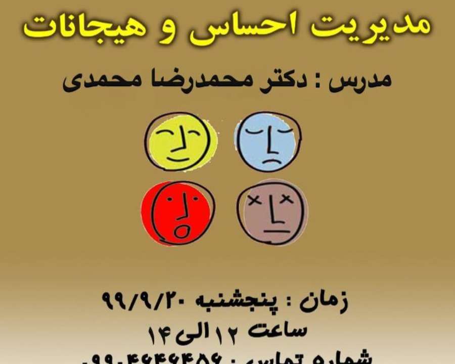 کلاس مدیریت احساس  (از مجموعه دروس مدیر عامل خود باشید)