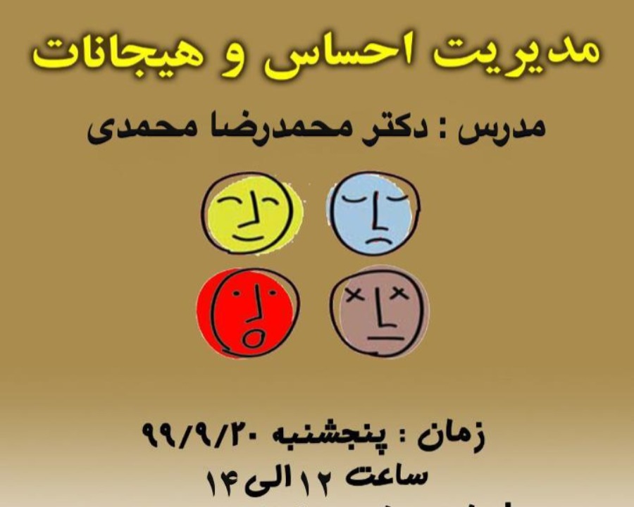 کلاس مدیریت احساس  (از مجموعه دروس مدیر عامل خود باشید) آموزشی و توسعه فردی