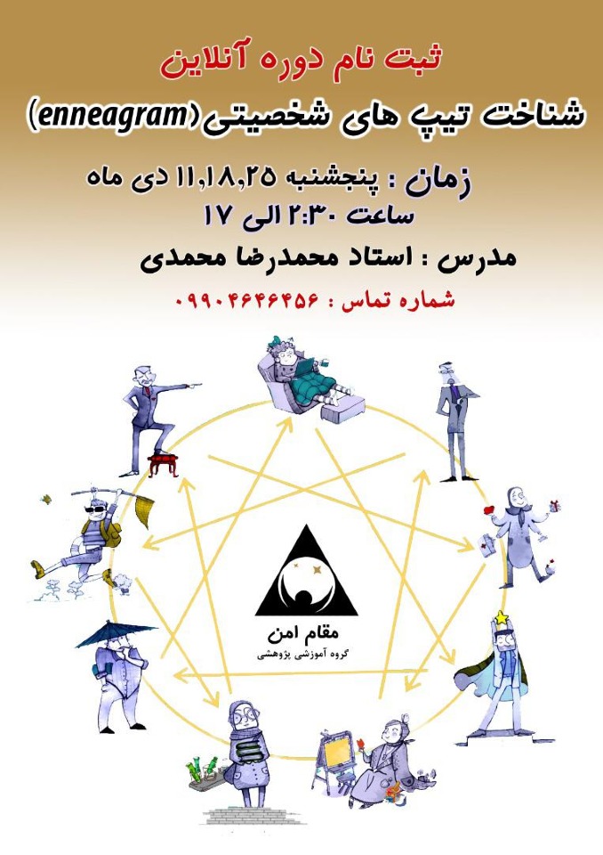 کلاس اناگرام(شناخت تیپ شخصیتی)جلسه سوم آموزشی و توسعه فردی