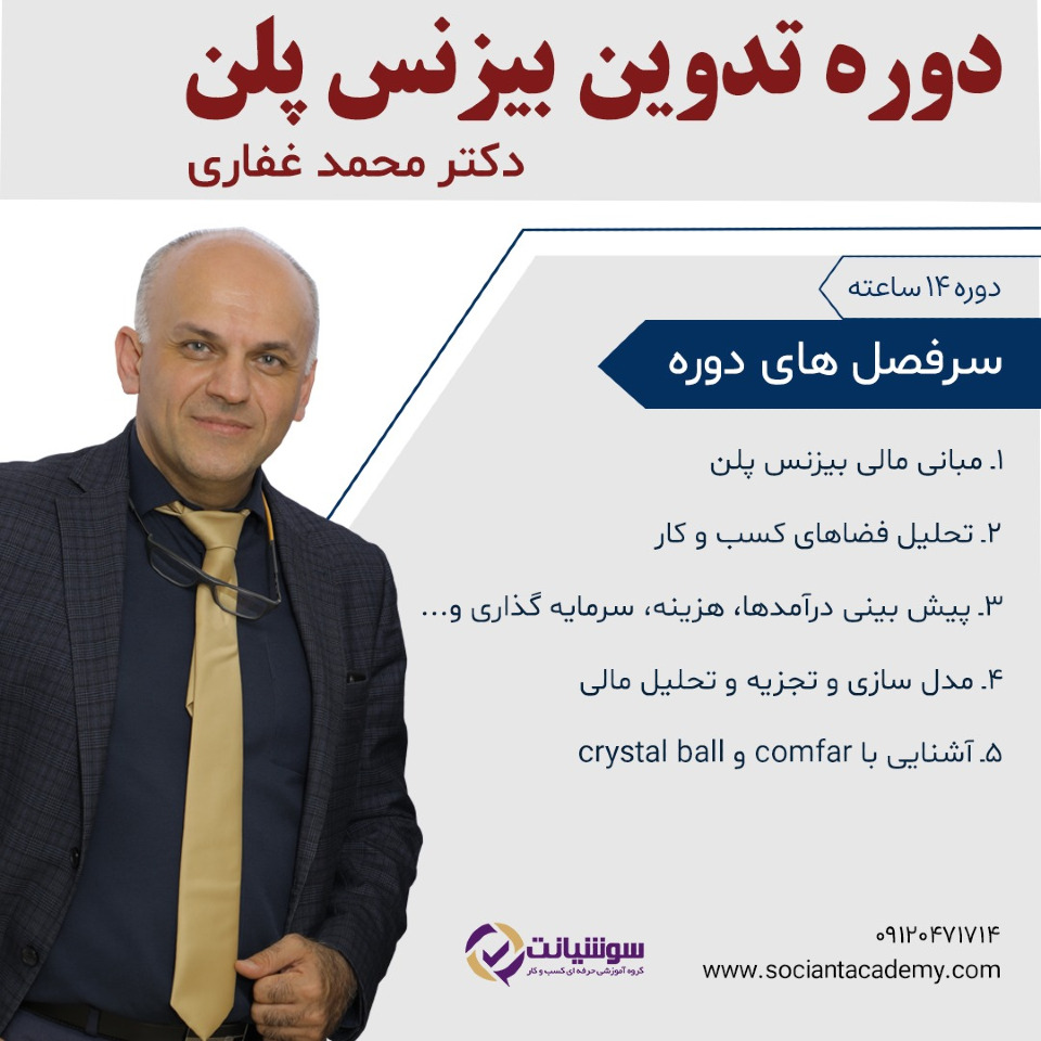 دوره بیزنس پلن، جلسه ششم آموزشی و توسعه فردی