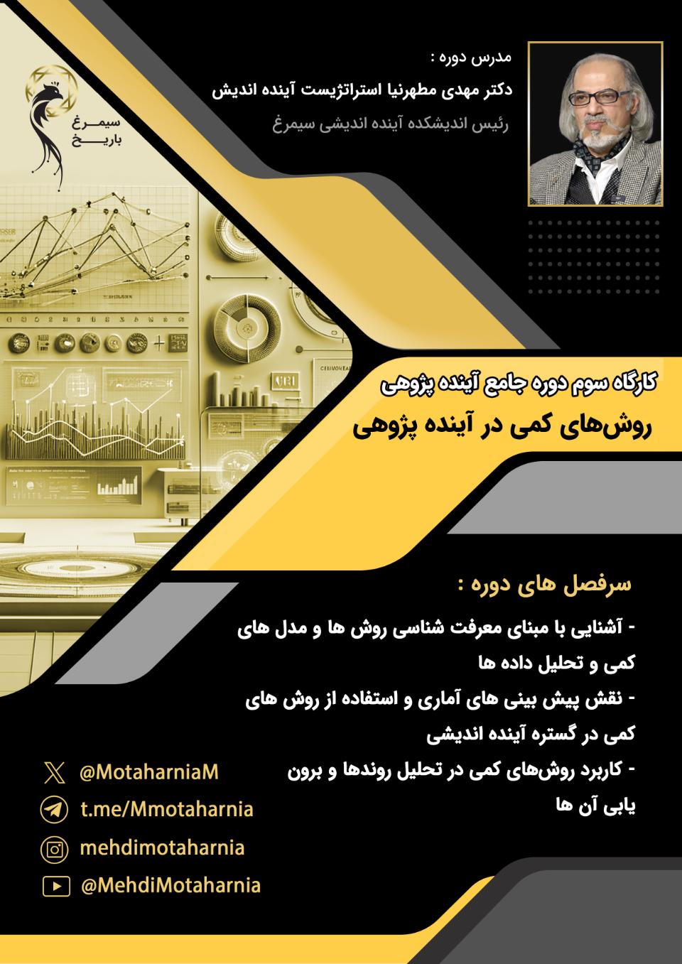 کارگاه سوم دوره جامع آینده پژوهی (دومین دوره): روش‌های کمی در آینده‌پژوهی کسب و کار